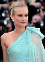 高清组图：黛安-克鲁格飘逸水蓝色斜肩礼服亮相