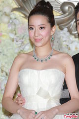 组图：汪圆圆婚礼甜蜜长吻 吴君如李嘉欣等到场