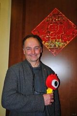 幻灯图集：余男和《朗读者》导演同写书法祝福