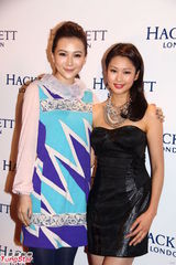 组图：张智霖修身西装展魅力 岑丽香秀香肩美腿