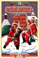 组图：HOPE组合写真化身圣诞老人送祝福