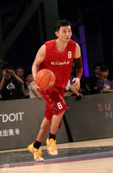 组图：明星篮球队友谊赛 何润东大赞余文乐球队