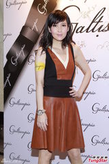 组图：应采儿挺6个月身孕 周慧敏优雅现身活动