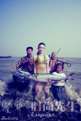 组图：姚晨登《时尚先生》7月封面造型狂野