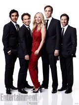 组图：《生活大爆炸》五主角欢乐登《娱乐周刊》