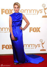 组图：第63届艾美奖红毯女星斗艳之蓝色礼服篇