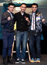 组图：《破风》发布会 彭于晏阮经天基情赛单车