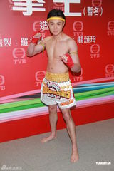 组图：《拳王》记者会 郑嘉颖黄浩然裸上身秀肌肉