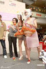 幻灯组图：曹敏莉李绮红向谢天华裤子内抛桔子