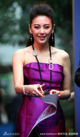 幻灯图集：张雨绮紫色抹胸礼服亮相 秀全钻手表