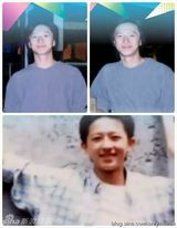 组图：韩庚罕见童年萌照曝光 头戴红帽酷似女孩