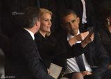 组图：奥巴马与丹麦女首相自拍热聊不顾夫人
