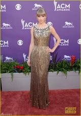 组图：米兰达笑傲乡村奖 泰勒携帅大叔献唱