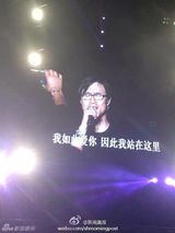 组图：汪峰演唱会深情表白 章子怡台下感动拭泪