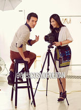 组图：张铎陈松伶居家写真 甜蜜搞怪共享情元节