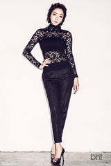 高清组图：裴涩琪白裙黑蕾丝大秀清纯性感魅力