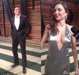 组图：米兰达深V装亮相 尴尬遇奥兰多贴面问候