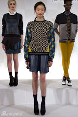 组图：19岁名模刘旭连登伦敦纽约国际时装周