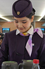 组图：高铁高姐靓图集锦 被赞不输空姐