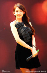 幻灯图集：林志玲低胸性感亮相 代言房产秀美背