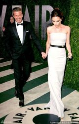 高清组图：贝克汉姆夫妇结伴亮相奥斯卡派对