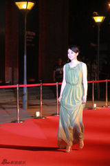 组图：董璇红毯绽放夺目星光 裙摆飘逸宛如仙子