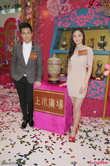 组图：马国明朱晨丽合作吸金 拍剧有火花