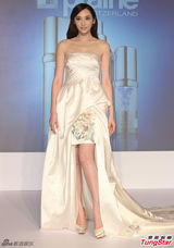 组图：吴佩慈亮相品牌代言礼裙别致优雅