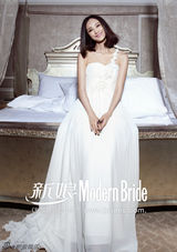 组图：张歆艺新娘造型登封面称渴望浪漫