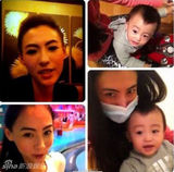 组图：张柏芝次子萌照曝光 抿嘴吃棒棒糖表情可爱