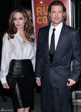 高清图：朱莉皮特情侣档亮相纽约影评人奖庆典