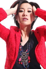 组图：叶璇拍清新大片 畅聊健康生活理念