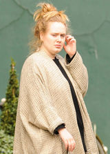 组图：阿黛尔素颜逛书店 睡眼惺忪头发凌乱