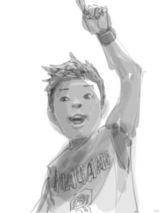 组图：《灌篮高手》作者发微笑系列漫画为灾民打气