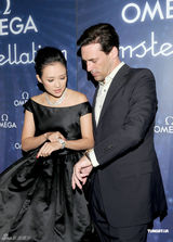 幻灯图：章子怡现身洛杉矶 与影帝布劳迪“合作”