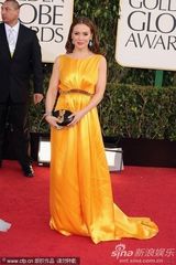 组图：艾丽莎-米拉诺黄裙灿灿喜气洋洋