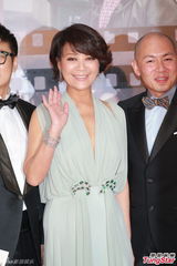 组图：金燕玲纱裙飘逸 牵手钱嘉乐亮相红毯