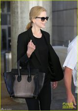 组图：妮可-基德曼返美 透明黑丝内衣bra隐现