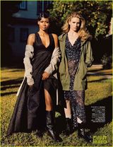 组图：雷德梅尼与马灵《W》大片演绎田园风情