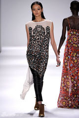 组图：19岁名模刘旭连登伦敦纽约国际时装周