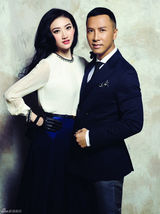 组图：景甜甄子丹登封面演绎浓浓温馨