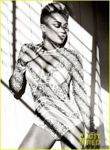 组图：麦莉-塞勒斯深V装登杂志 秀乳沟翘臀惹火