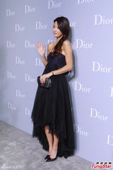 高清图：全智贤抹胸裙女神范 与任达华热情拥抱