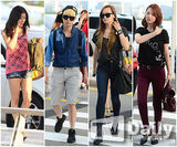 组图：BigBang成员GD与f(x)休闲装扮赴美
