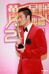 组图：胡杏儿郑嘉颖分获最喜爱男女角色后台庆祝