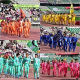 组图：偶像运动会录制 EXO等全家福帅气逼人