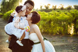 独家:沙桐刘园园甜蜜婚纱照 2岁女儿将见证婚礼