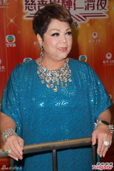 组图：田蕊妮开嗓献声慈善紧张 美艳似郑秀文