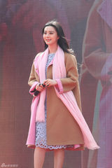 组图：范冰冰顶寒风华美亮相显女神范儿