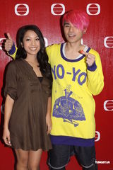 组图：《劲歌金曲》录影 阿Sa(蔡卓妍)梁汉文亮相